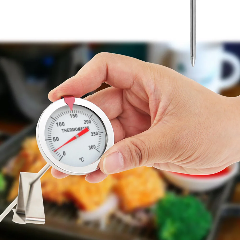 Barbecue Grill Thermometer For Kitchen Food Frying Stainless Steel Deep Fryer Oil Temperature Gauge With Long Metal Probe