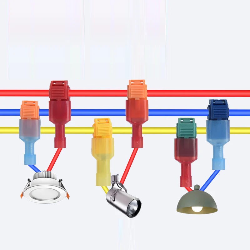 240 PCS Box Quick Cable Connectors Snap-Lock Wire Terminals Crimp T-Type Connector Wire Kit AWG Cutter Crimper Pliers RJ45 Netwo