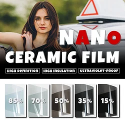 Width 50/55cm IR100% 2 MIL Thermal insulation Nano ceramic film car window film High heat insulation UV protection