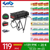 Original EBike Battery 36V48V 52V 72V 60V Rear Rack 21700 Lithium Batteries Pack for 250W 350W 500W 750W 1000W 1500W 2000W 3000W