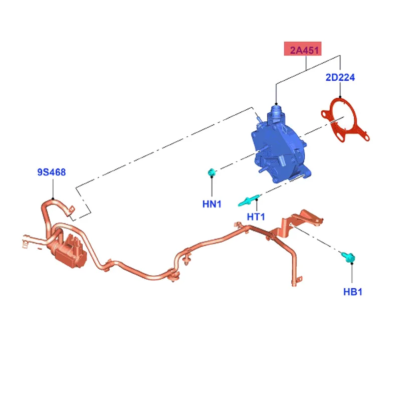 DS7G-2A451-CB Boost Brake Vacuum Pump Assembly for Ford Mondeo Focus Taurus 1.5T 2013-2018 DS7G-2A451-CA DS7G2A451CB