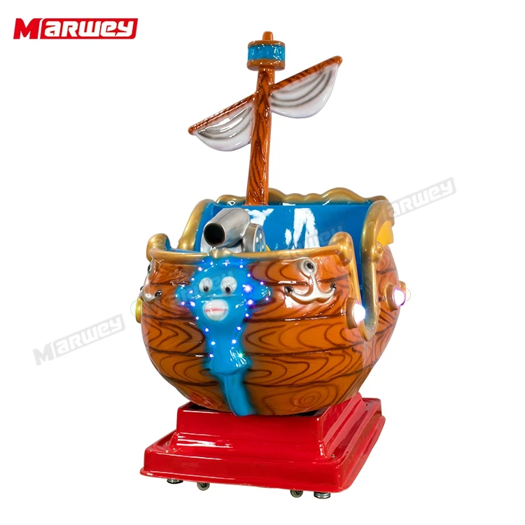 

Marwey New Style Boat Shape Kid Swing Rocking Machine Amusement Children Arcade Coin Operated Kiddie Rides Game Machine