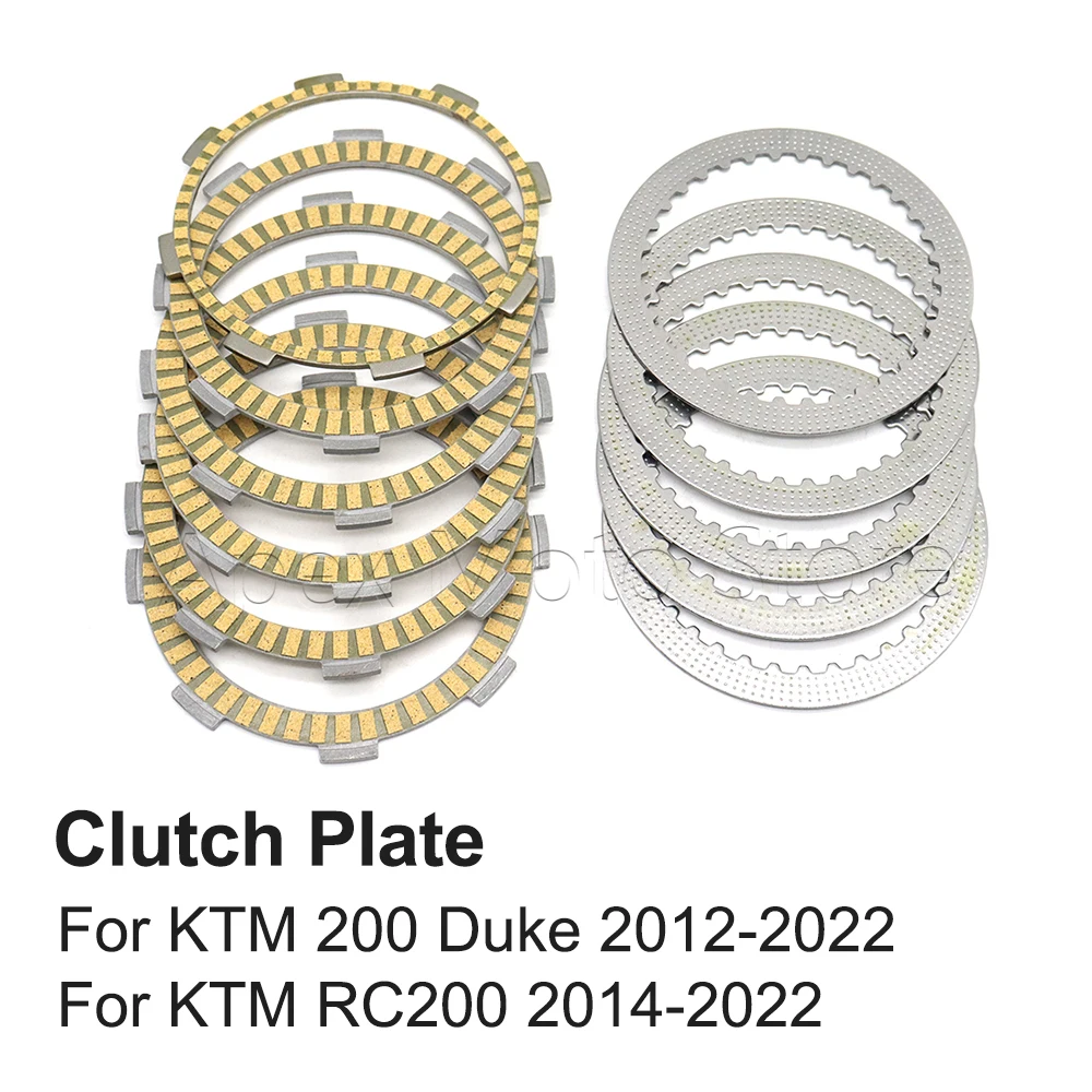 For Duke200 Duke 200 2012-2022 RC200 RC 200 2014-2022 Motorcycle Clutch Plate Steel Plate Friction Disc Kits Accessories