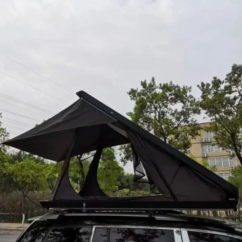 Camping outdoor self-driving tour car roof aluminum alloy triangular tent canopy