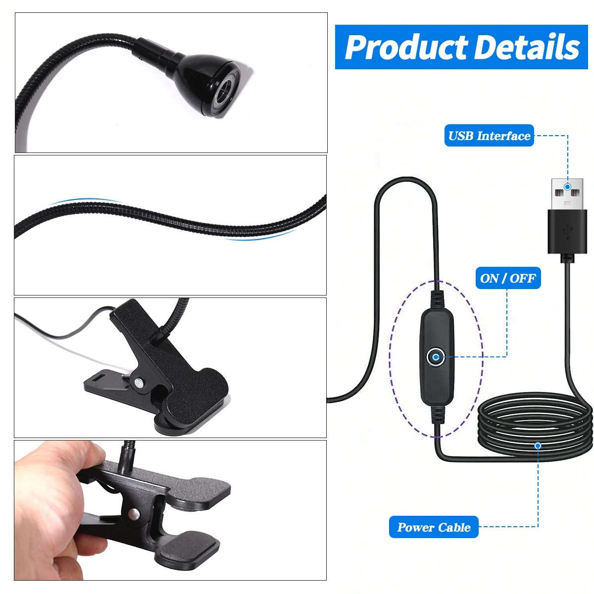 مجفف أظافر LULAA LED للأظافر الجل، ضوء طلاء أظافر LED صغير مع رقبة معقوفة، مصباح محمول للأشعة فوق البنفسجية لصالون الأظافر