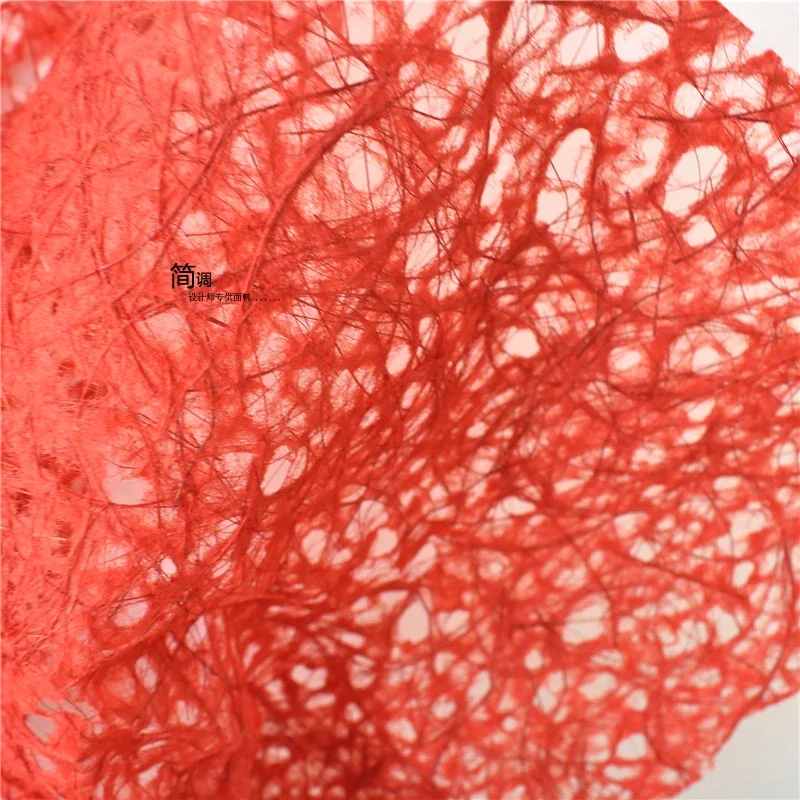

Red Perforated Hollowed Out Fabric Texture Modification Vintage Paper Special Apparel Design Wedding Decoration Background Cloth