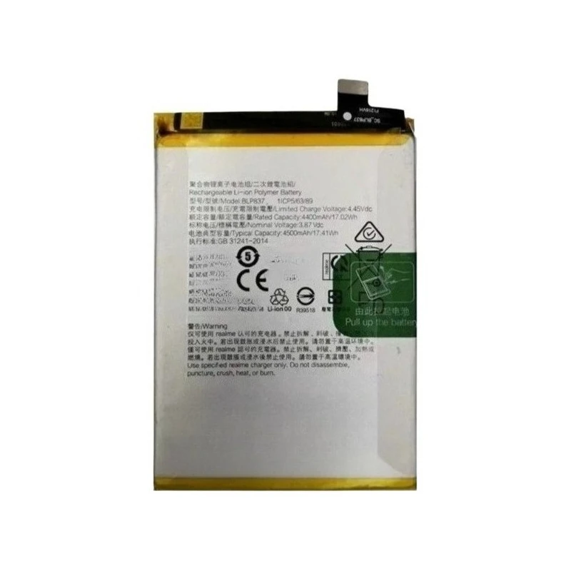 New Replacement BLP837 Battery 3.8V  For 9 Pro+ 9 Pro Plus/Realme 8 Pro RMX3081/ RMX3392 /RMX3393 4500mAh