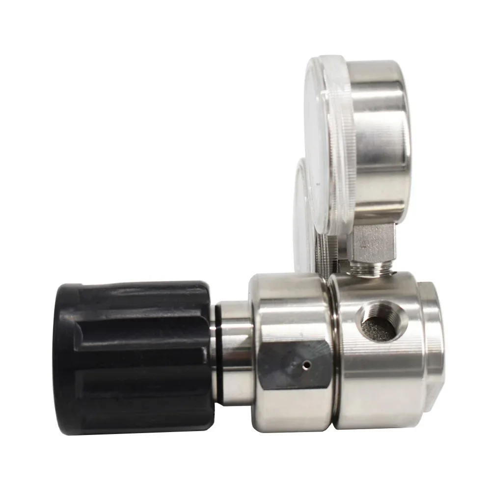 High pressure diaphragm gas pressure regulator stainless steel helium He pressure reducing valve