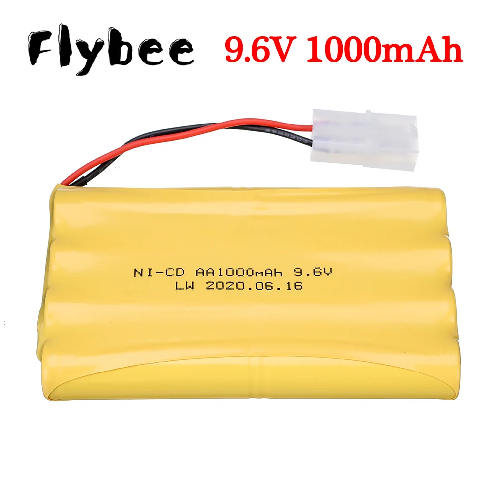 (Enchufe Tamiya) batería NI-CD de 9,6 v y 1000mah para juguetes Rc, coche, tanque, tren, Robot, barco, pistola, actualización, paquete de batería recargable AA 9,6 v