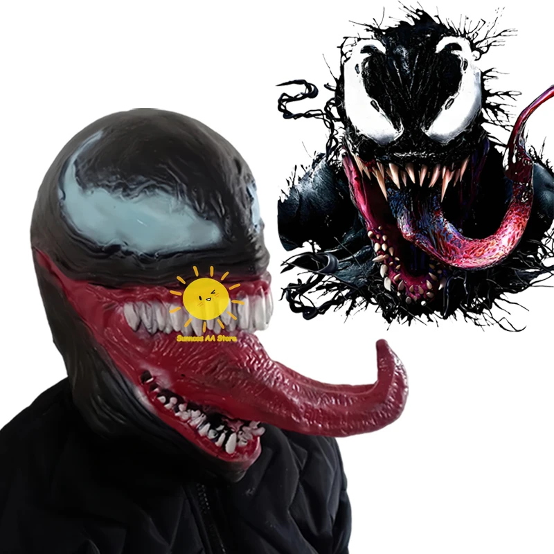 BEAST KINGDOM Venom Cosplay Mask Halloween Latex Helmet Headgear Carnival Cosplay Props Masks Party Supplies Gifts for Adult