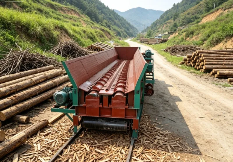 Industrial Grade Pine Log Peeling Machine, Precise Bark Removing Debarker For Timber Processing