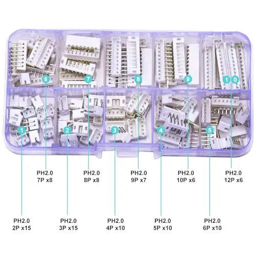 ชุดตัวเชื่อมต่อ JST ส่วนหัวของ PH2.0 DIP JST 2mm PITCH JST-PH ชนิดมุมด้านขวา (PH2.0-DIP-R/A)