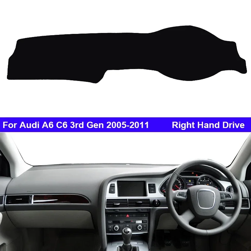 

Car Inner Dashboard Cover For Audi A6 C6 3rd Gen 2005 - 2011 Auto Dash Mat Carpet Sun shade Dashmat 2010 2009 2008 2007 2006