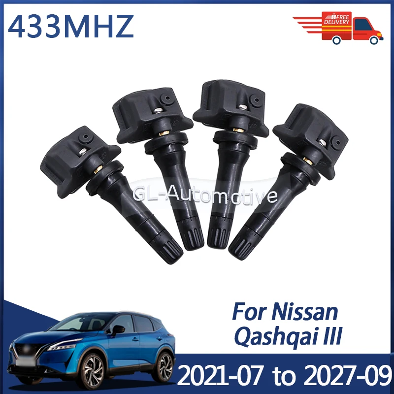 

1/4 шт. 40700-6UA0A датчик давления в шинах TPMS для Nissan Qashqai III 2021-2027 433 МГц