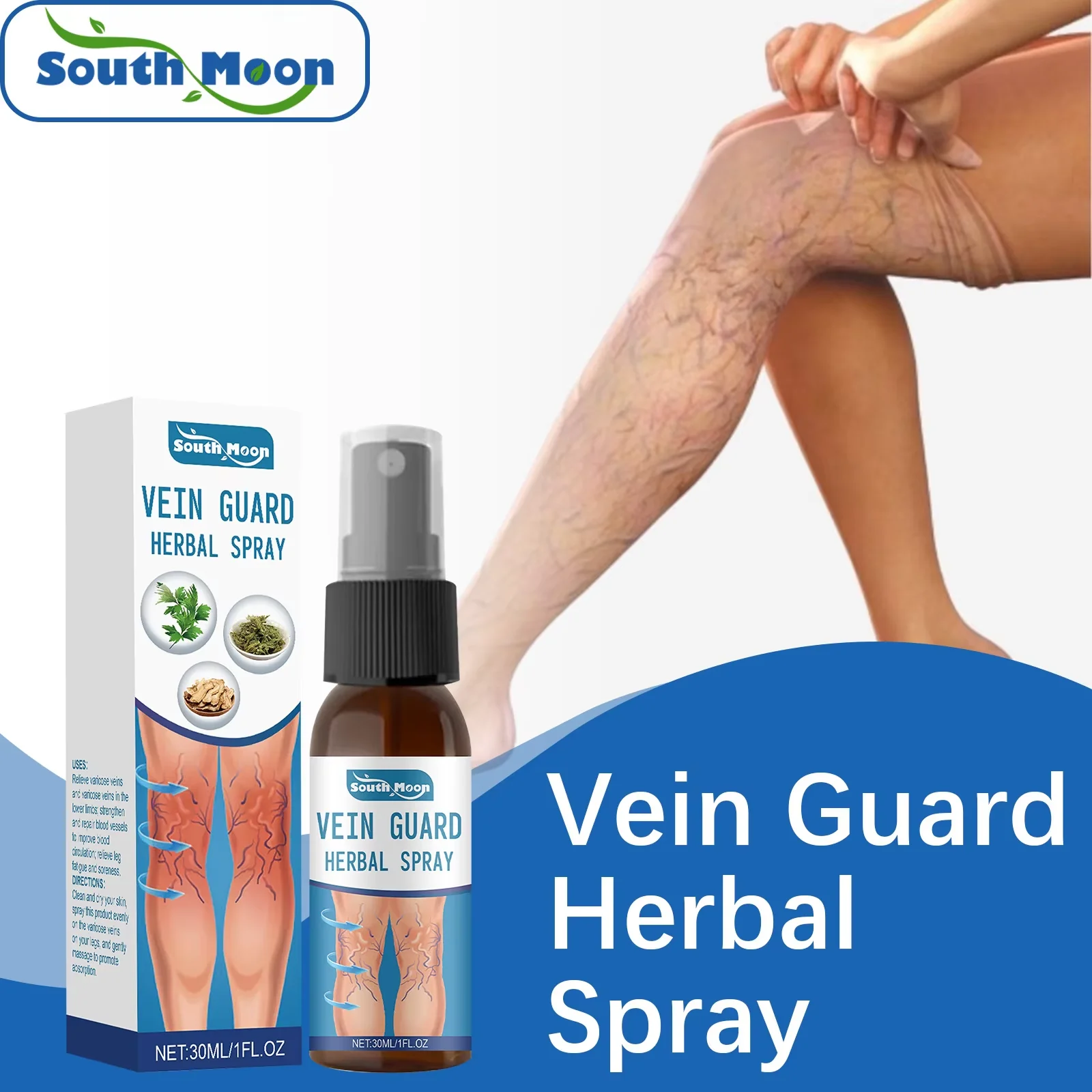 

Varicose Vein Soothing Solution Repair Vasculitis Phlebitis Angiitis Removal Promote Blood Circulation Spider Leg Relief Spray