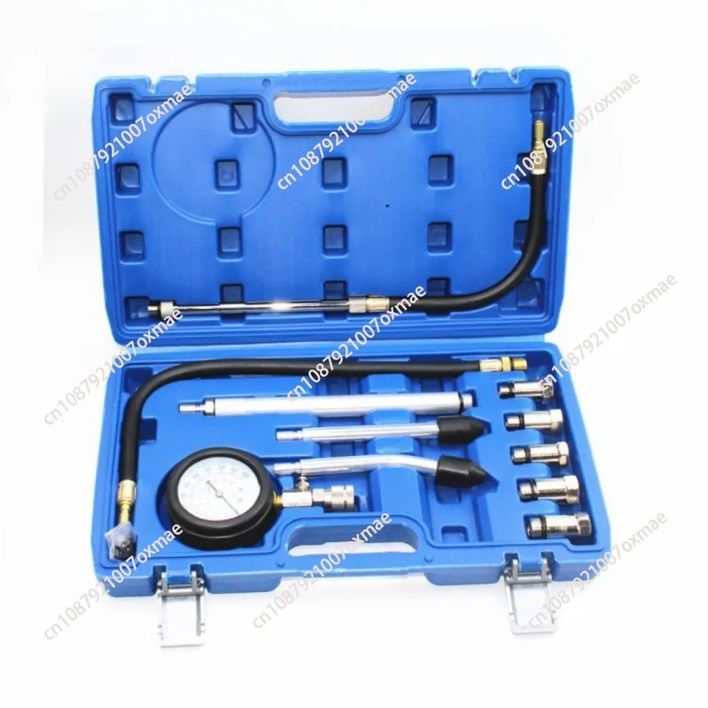 Professional AUTO TOOLS Petrol Gasoline Engine Cylinder Compression Gauge Tester Kit Cylinder Tester With M10 M12 M14 M16 M18