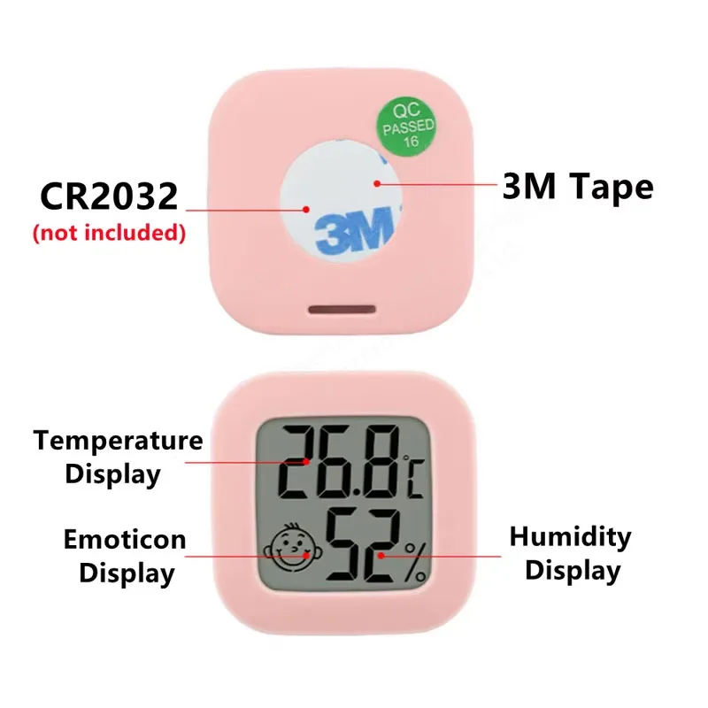 Mini Indoor Thermometer LCD Digital Temperature Room Hygrometer Gauge Sensor Humidity Meter