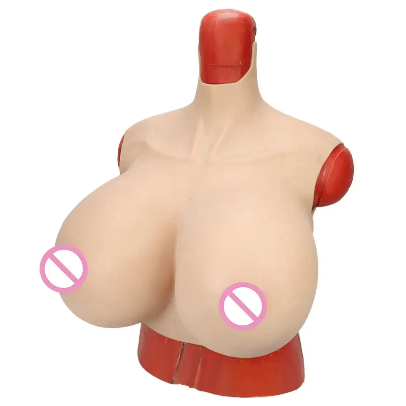 Realistic Silicone Breast Underwear Z Cup Soft Touch Solid Silicon Filling Silicone Breast Halloween Disguise Props