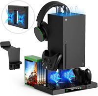 Ipega Vertical Cooling Stand Accessories for Xbox Series X with Controller Charger Station Dock, Dual Suction Cooler Fan System
