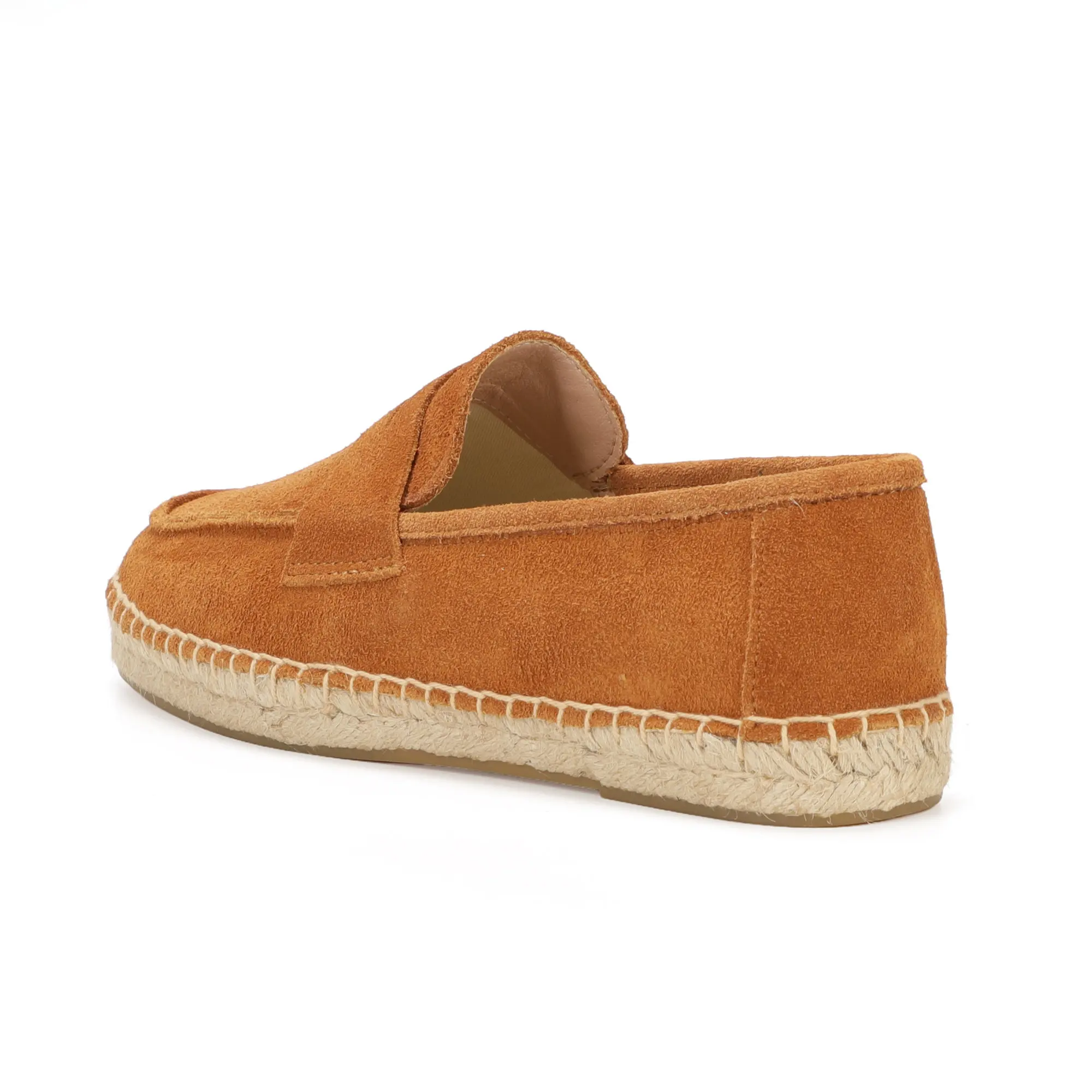 Espadrillas da uomo in iuta mocassini slip on scarpe casual in pelle scamosciata di mucca