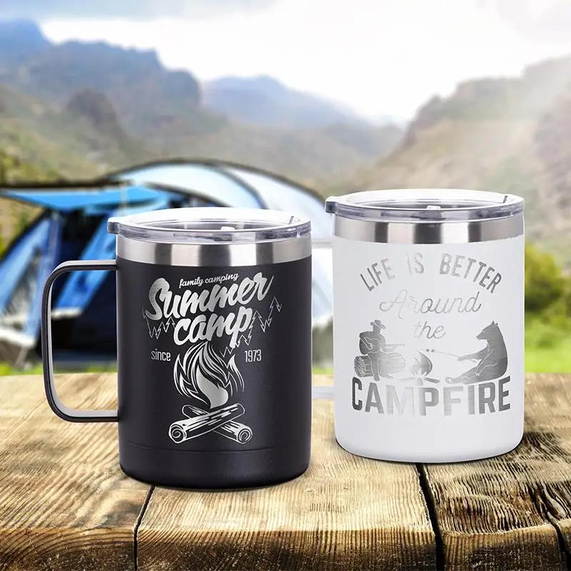 Sublimation Blank Tumblers Sublimation Coffee Tumbler With Handle and Slide Custom Logo Print