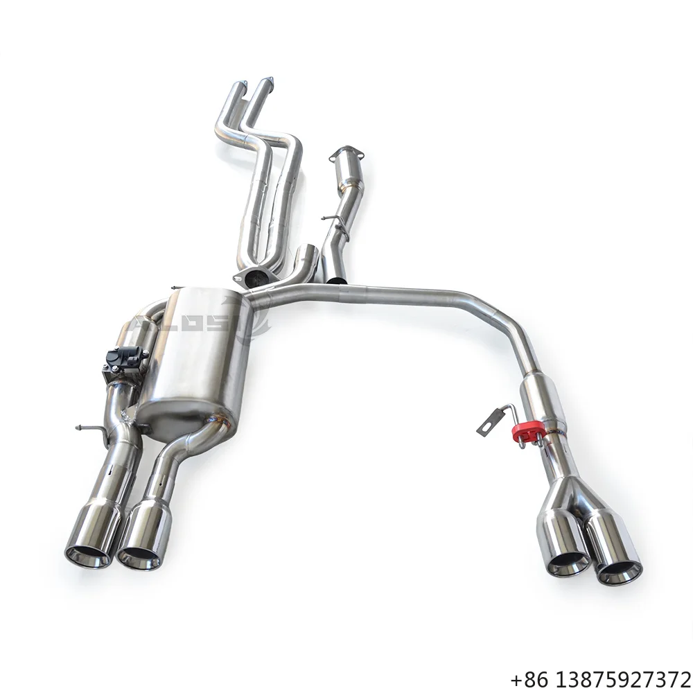 1.5mm Thick Stainless Steel Cat-Back Exhaust for 535i E60 N54 3.0T 2003-2009 Valvetronic Adapter Included