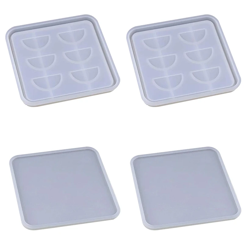 2Pair Eyelash Display Tray Resin Mold, False Eyelash Storage Box Silicone Mold With Lid