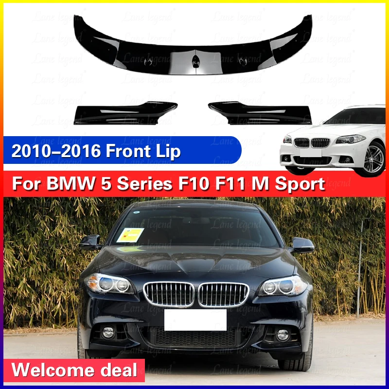 For BMW 5 Series 535i 528i M550d F10 F11 M Sport 2010-2016 Front Bumper Lip Splitter Diffuser Body Kit Spoiler Tuning