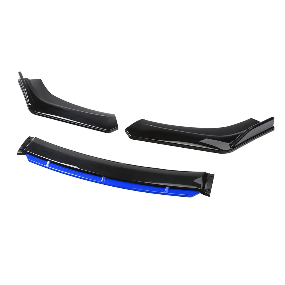 For Honda Civic 2016-2020 Front Bumper Chin Diffuser Diverter Body Kit ABS Plastic Spoiler Lip Exterior Modification Black Blue