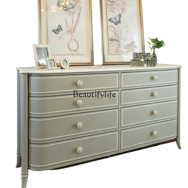 

FG26American light luxury solid wood chest of drawers, bedroom dresser, living room locker