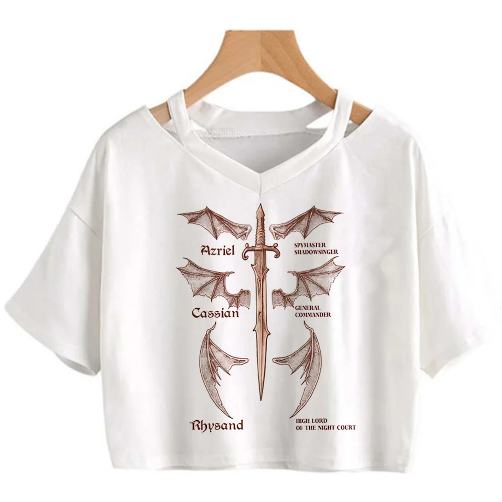 Acotar 90s hippie streetwear crop top Woman streetwear vintage goth tshirt clothing