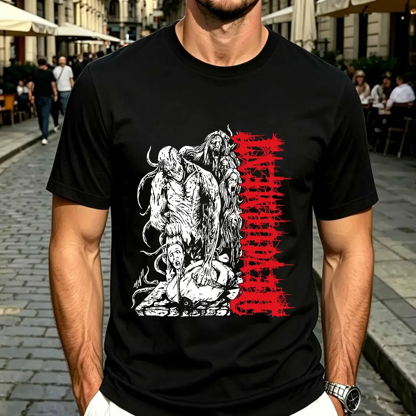 washed T Shirt devourment dead body vintage Washed Top For Everyday Wear designer clothes Stretched Slightly Stylish Casual