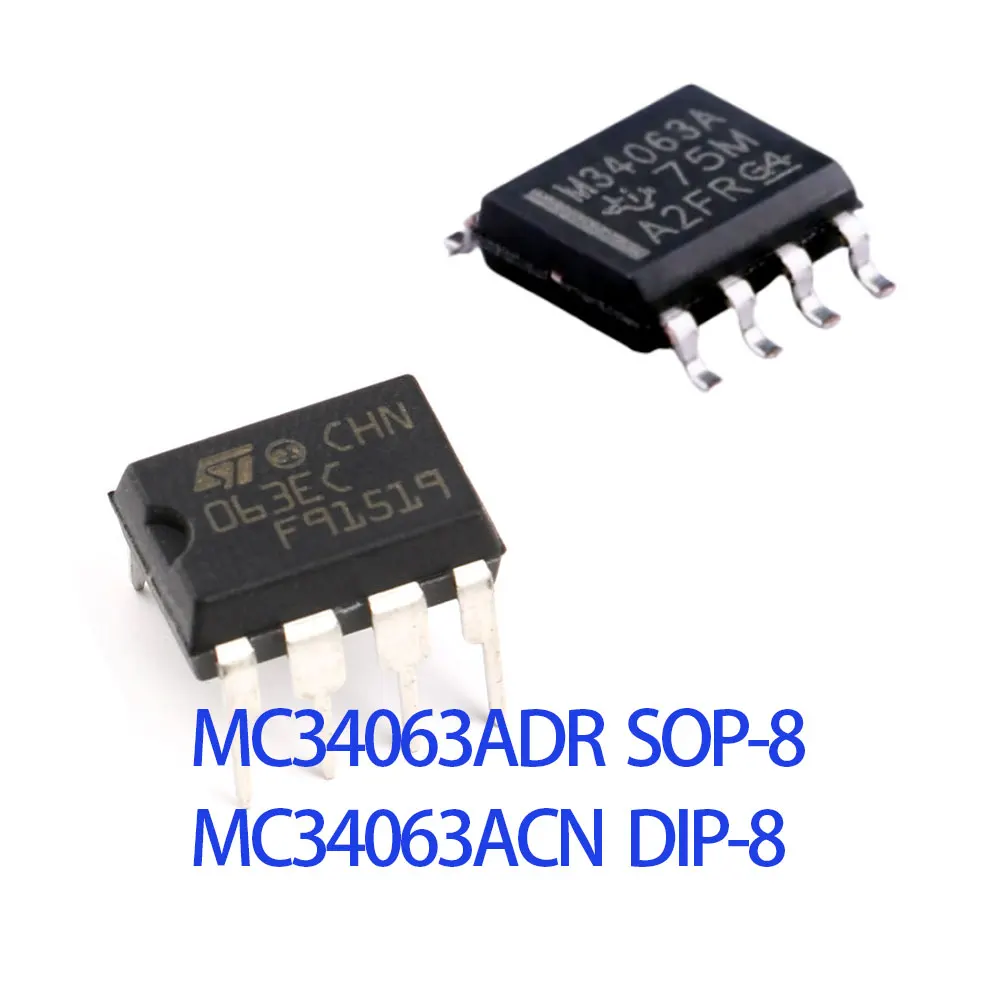 10PCS MC34063ADR SOP-8 MC34063ACN DIP-8 MC34063A MC34063 IC Chip
