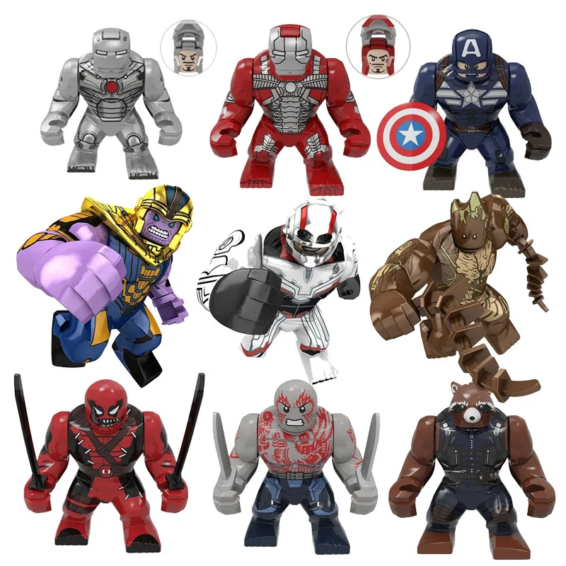 Marvel Superhero Mini Building Blocks Anime Figures Thanos Iron Man Spider Man Hulk Venom Building Block Toys, Children's Gifts