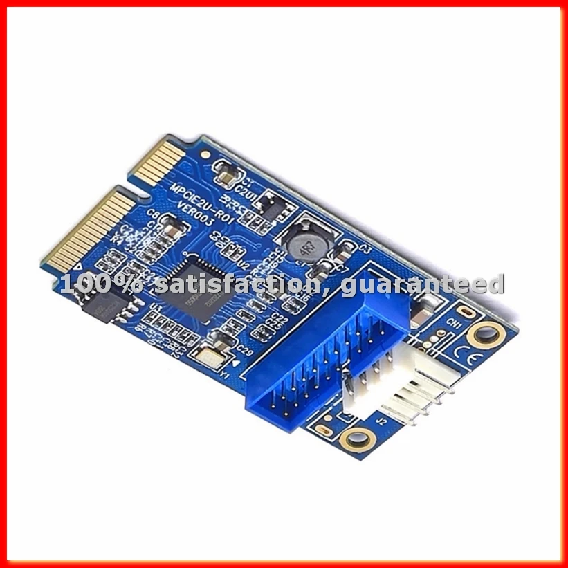 MINI PCI-E to USB3.0 Adapter Card MINI PCIE to 19-Pin Expansion Card 5Gbps for Win 7/8/10/Linux-A63M