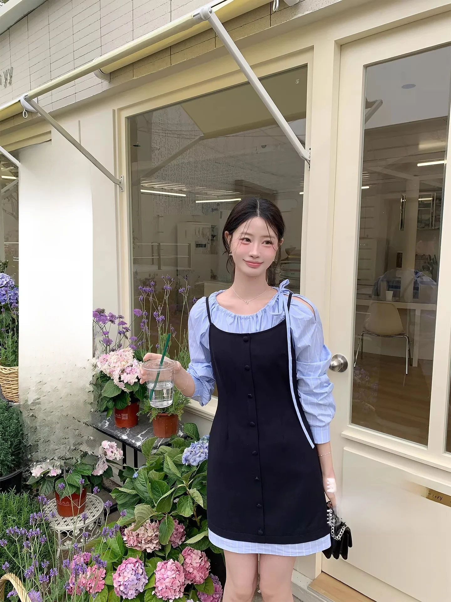 

Платье JeJuna Ternoon Ice Beau из 75% хлопка с открытыми плечами, приталенное, с полосатым узором, с поясом, для повседневной носки, в корейском стиле