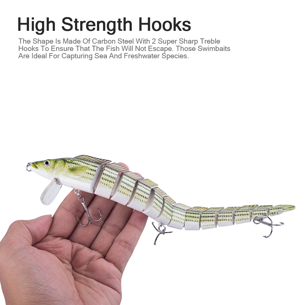 Hanlin 대형 장어 낚시 흔들 미끼, 인공 미끼, 단단한 멀티 조인트, 스윔베이트, 파이크 베이스 태클, 230mm, 42g 