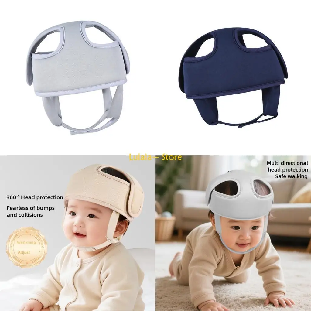 Y4QA Infant Head Guard Helmet Breathable Mesh Lining Adjustable Headgear for Baby