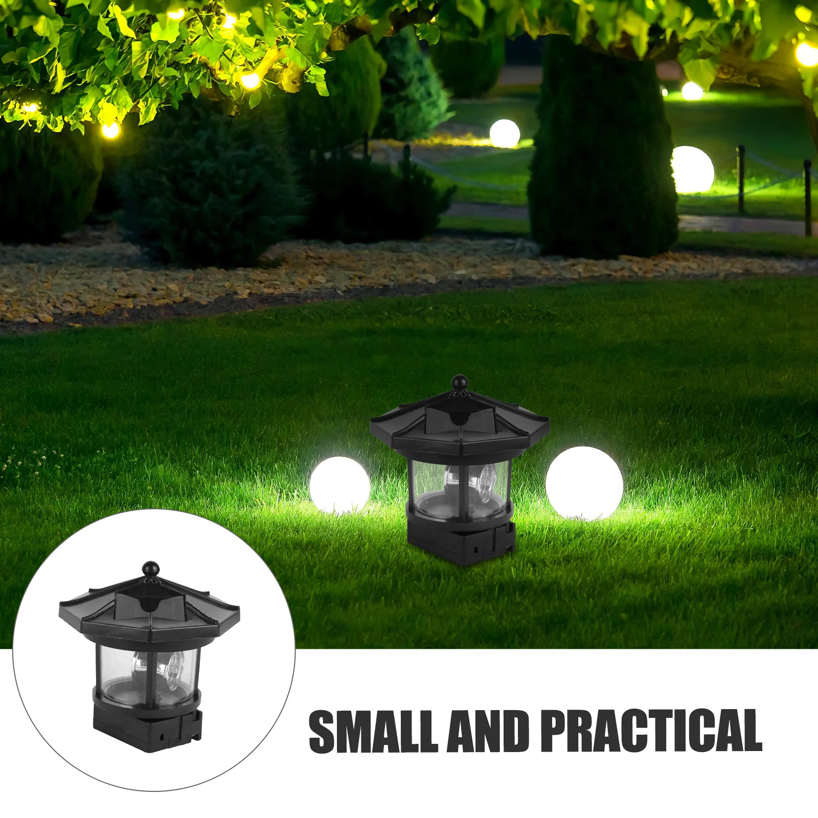 

1Pcs Rotatable Solar Lighthouse Lamp Outdoor Garden Landscape Light Waterproof LED Decorative Revolving Lamp LED Solar Light