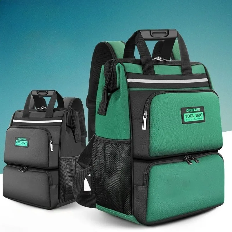 

Professional Tool Storage Backpack Sturdy Electricians Plumbers Work Backpack Repair Technicians Large Capacity Tool Organizer