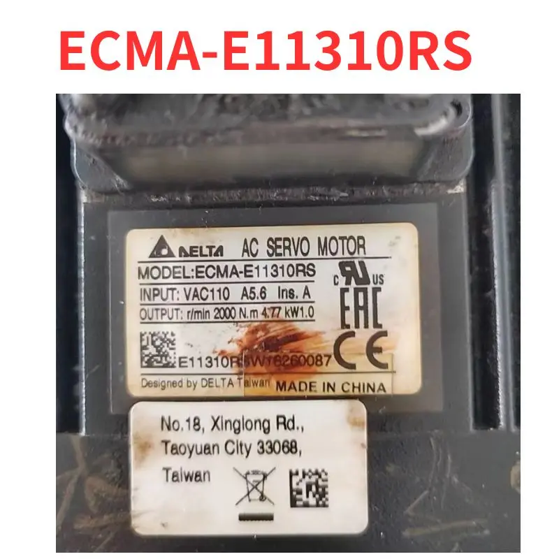 Second-hand    ECMA-E11310RS   servo motor   test  OK     Fast Shipping