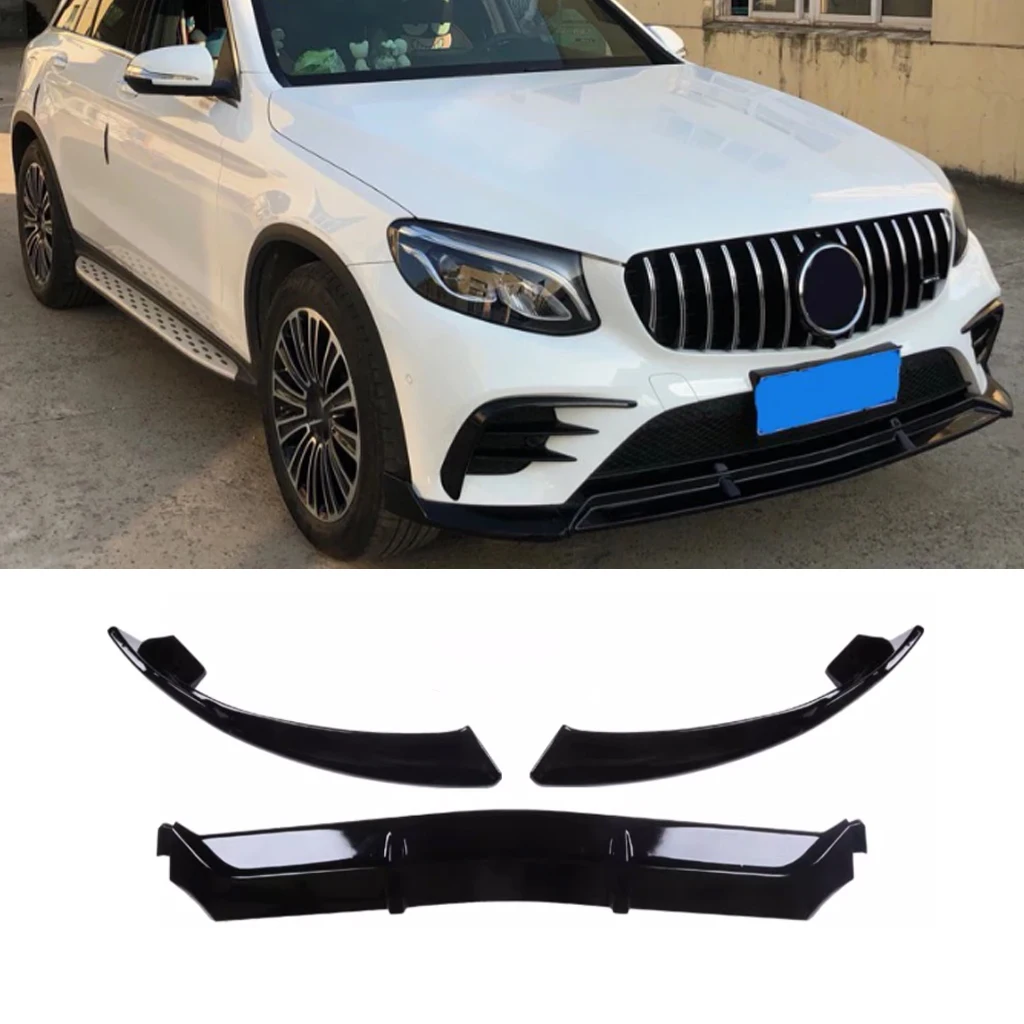 

Front Bumper Lip Splitter Spoiler Tuning Body Kit For Mercedes Benz GLC X253 W253 COUPE GLC200 GLC260 GLC300 2016-2020