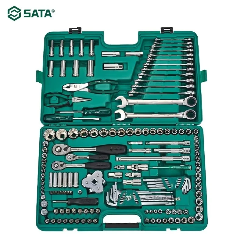 SATA 09941 160Pcs Automotive Master Tool Set, Auto Repair Socket Wrench Kit for Toyota Honda Car Maintenance Hand Tools