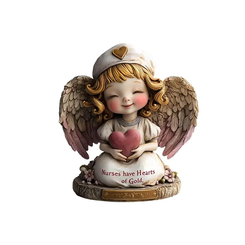 Angel Nurse Sun Catcher Desk Decor 2D Flat Acrylic Ornaments Table Centerpieces for Home Farmhouse Holiday Party