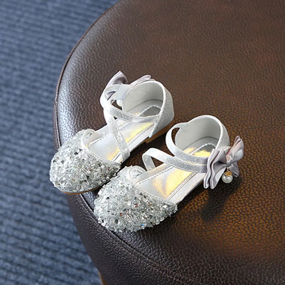 Summer Girls glitterer Sandals festa di compleanno Fling Princess Sandals Baby Dance scarpe Casual bambini Wedding Fashion Sandals