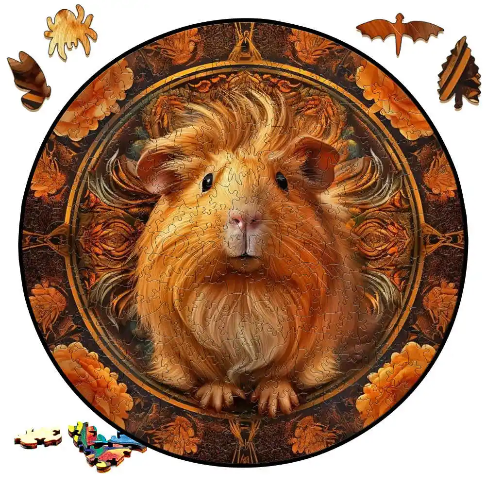 Pretty Wooden Jigsaw Puzzles For Kids Adults Cute elephant Colorful cat Intellectual Toy circle Shape Animal Puzzle Games