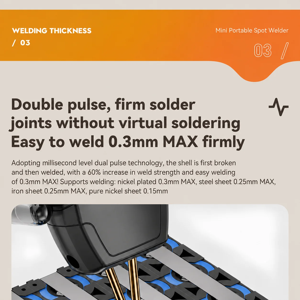 Awgem Portable Spot Welder DIY Handheld Spot Welding Machine 90 Gears Adjustable Spot Welding for 18650 Lithium Battery