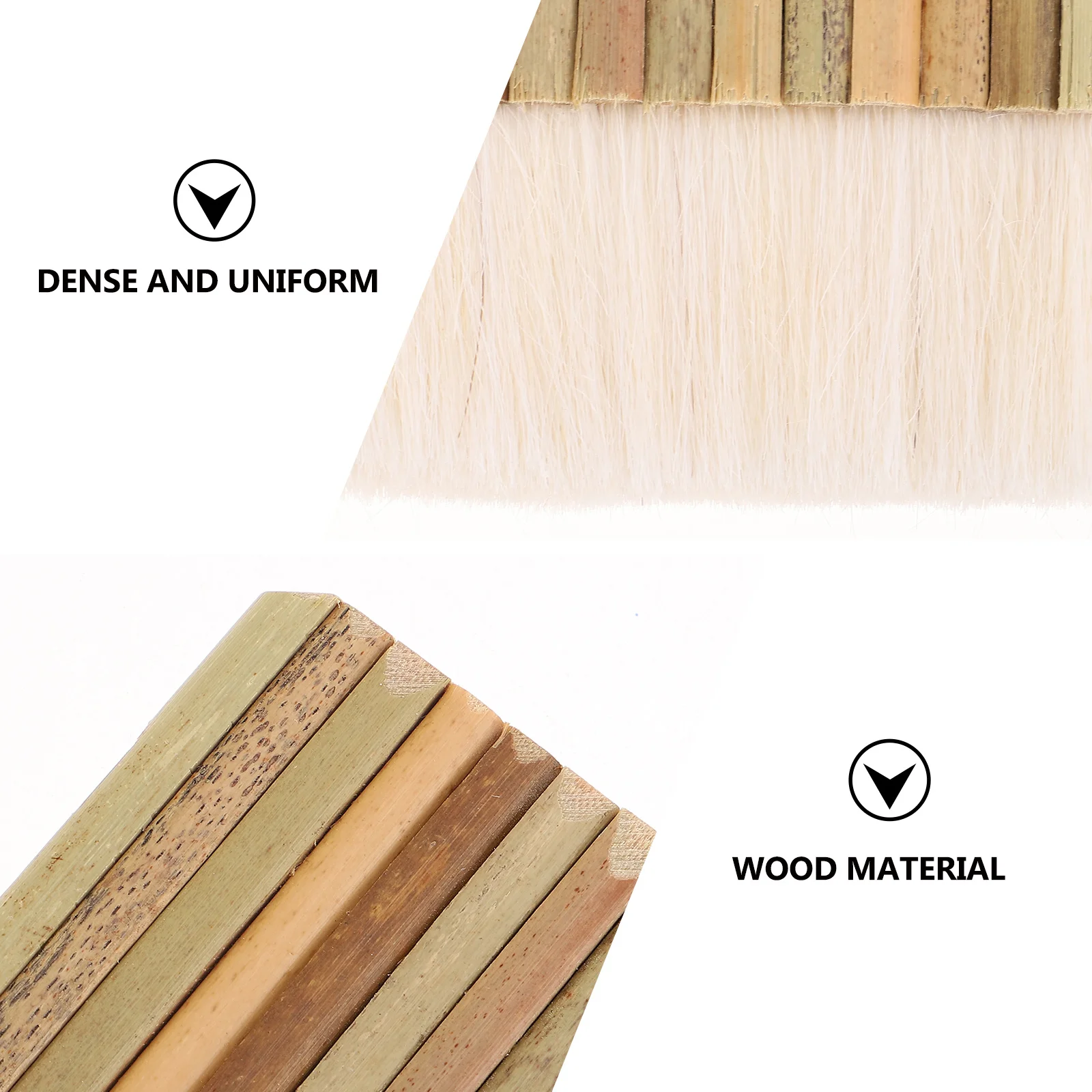 

5pcs Wool Hake Brush 5Inch Wide Paint Brush For Large Area Painting Watercolor Oil Art Supplies Bamboo Handle Drawing Tool