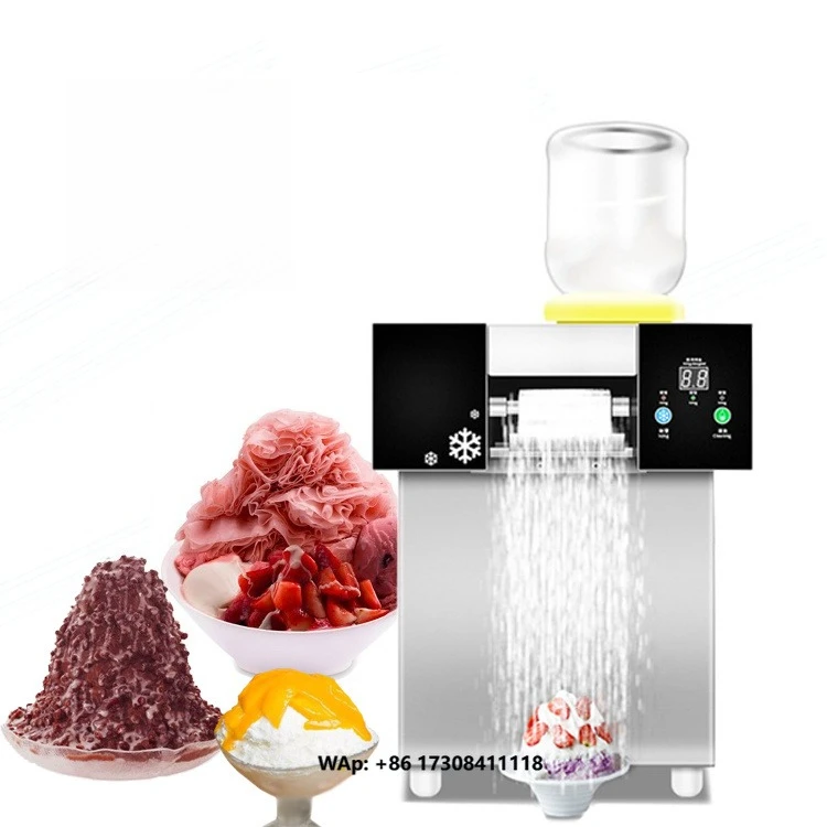 Automatic Snow Flake Ice Maker Ice Crusher Portable Ice Shaver Bingsu Machine