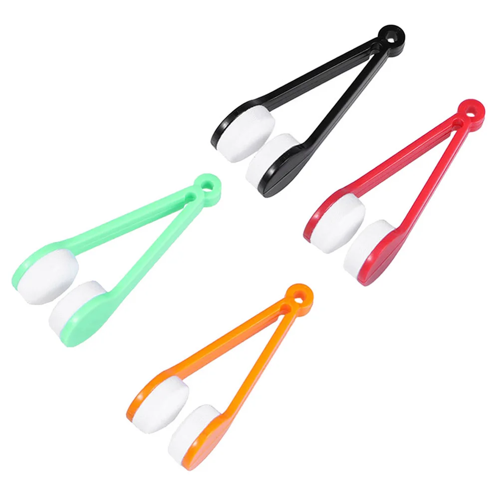 4 Pcs Spoon Glasses Cleaning Wipe Travel Wipes Microfiber Cleaner Tool Portable Eyeglasses Brush